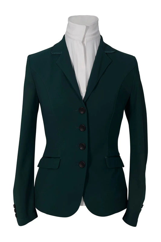 Grand Prix Saltare Dolce Riding Show Coat, Dark Green Huntley Equestrian