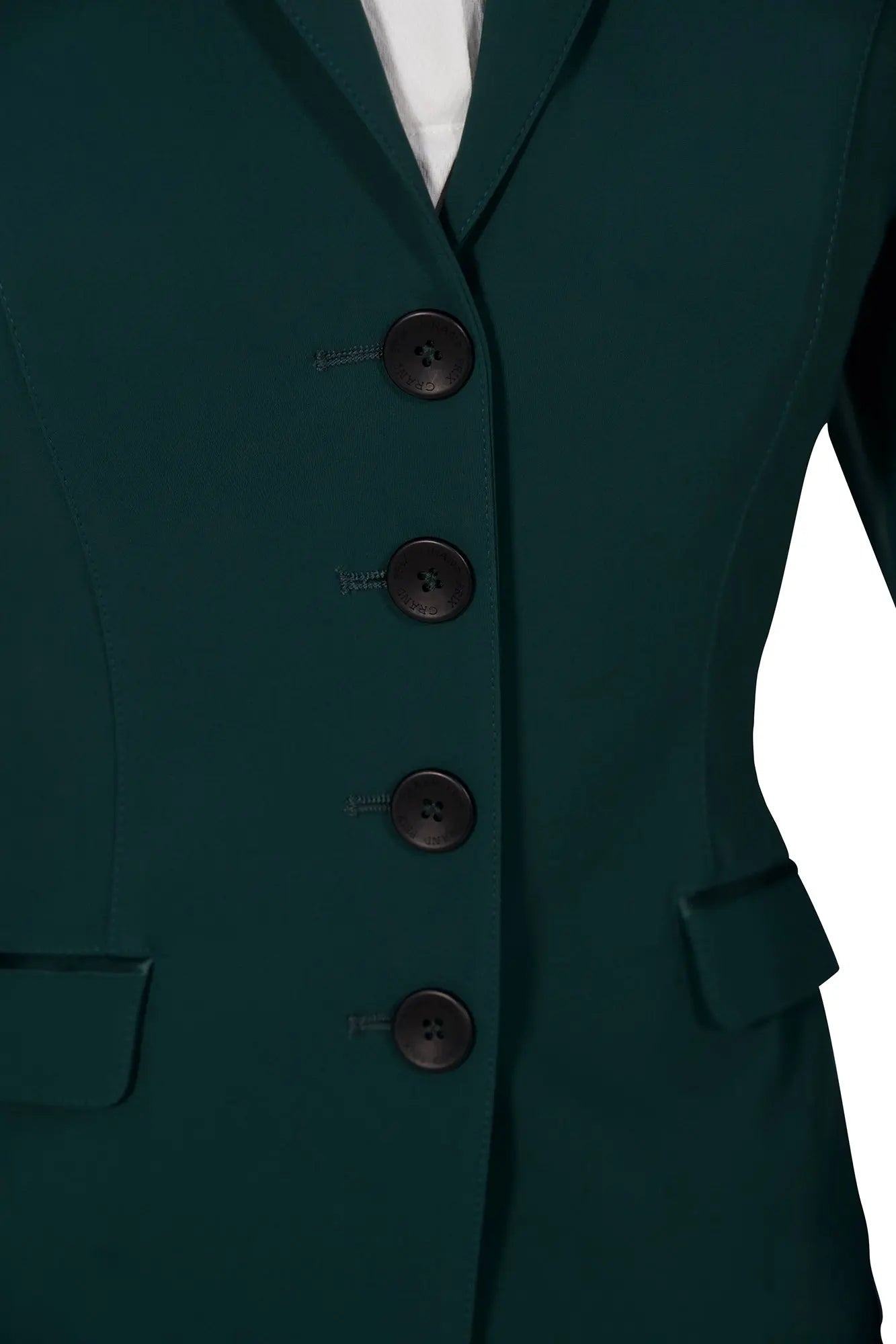 Grand Prix Saltare Dolce Riding Show Coat, Dark Green Huntley Equestrian