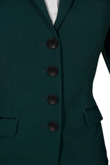Grand Prix Saltare Dolce Riding Show Coat, Dark Green Huntley Equestrian