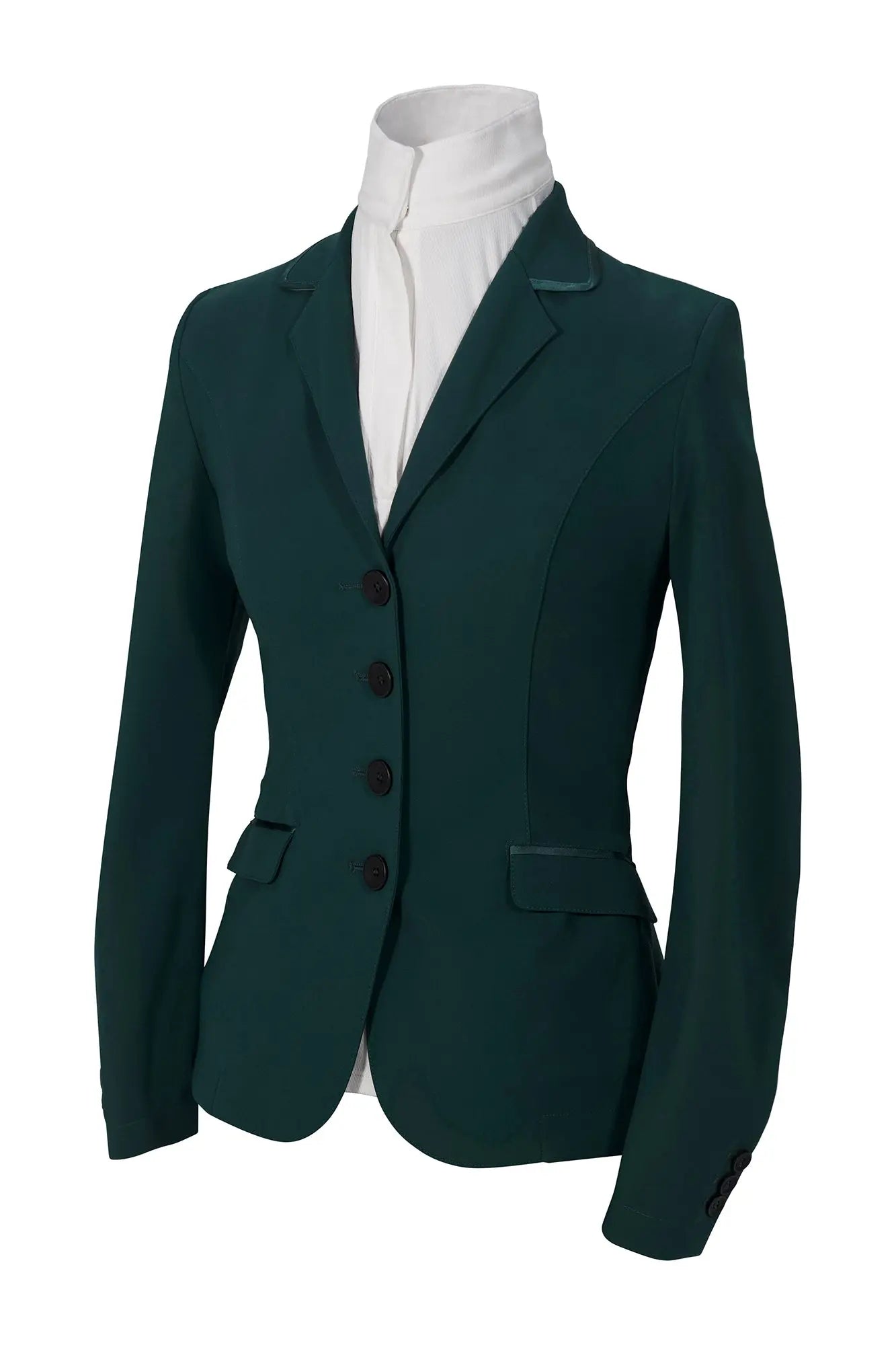 Grand Prix Saltare Dolce Riding Show Coat, Dark Green Huntley Equestrian