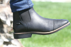 Huntley Equestrian Adult Classic Black Leather Zipper Paddock Boot - Huntley Equestrian