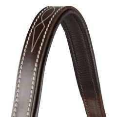 Huntley Equestrian Fancy Stitched Premium Leather Padded Halter - Huntley Equestrian