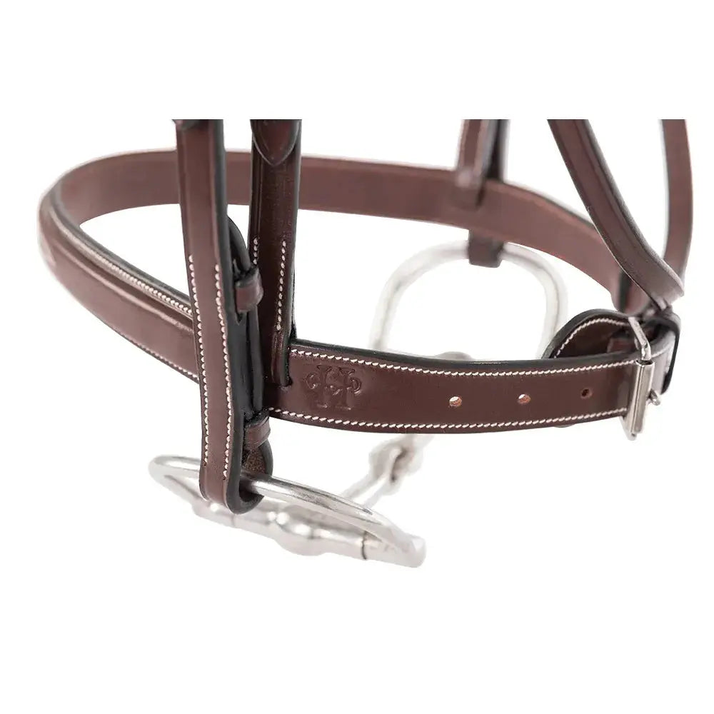Huntley Equestrian Sedgwick Fancy Stitched Square Raised Hunter Horse Bridle with Reins Huntley Equestrian