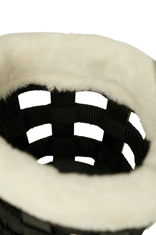 Huntley Fleece Padded Nylon Grazing Muzzle, Black Huntley Equestrian