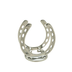 Huntley Horse Shoe Napkin Holder, Aluminum Silver Finish Huntley Equestrian