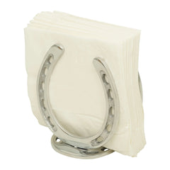 Huntley Horse Shoe Napkin Holder, Aluminum Silver Finish Huntley Equestrian