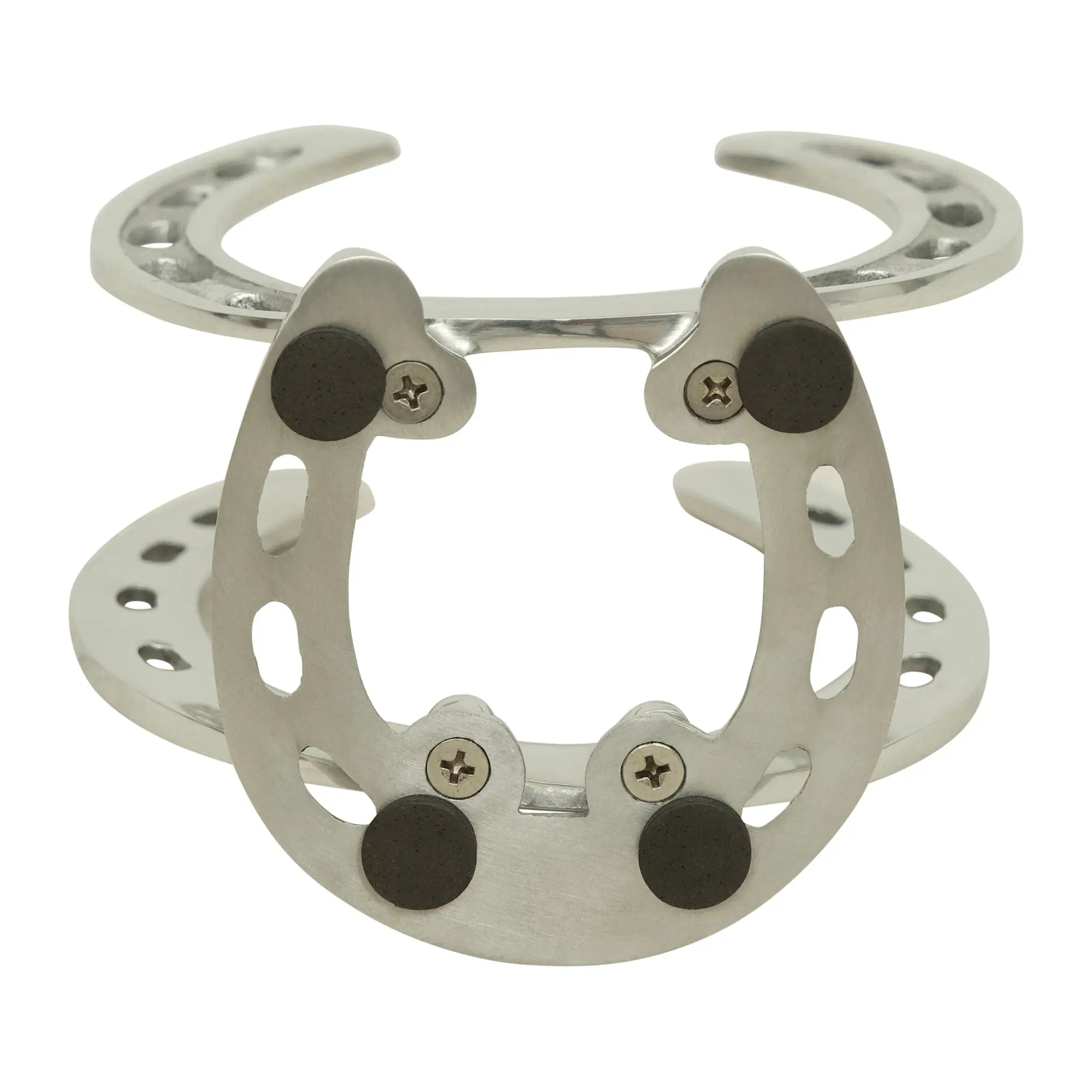 Huntley Horse Shoe Napkin Holder, Aluminum Silver Finish Huntley Equestrian