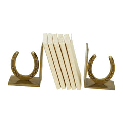 Huntley Horse shoe Bookends, Pair, Brass Antique Finish Huntley Equestrian