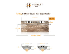 Huntley Pet Elevated Dog and Cat Double Bowl Feeder - Huntley Equestrian