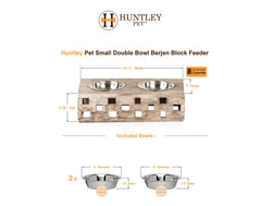 Huntley Pet Elevated Dog and Cat Double Bowl Feeder - Huntley Equestrian
